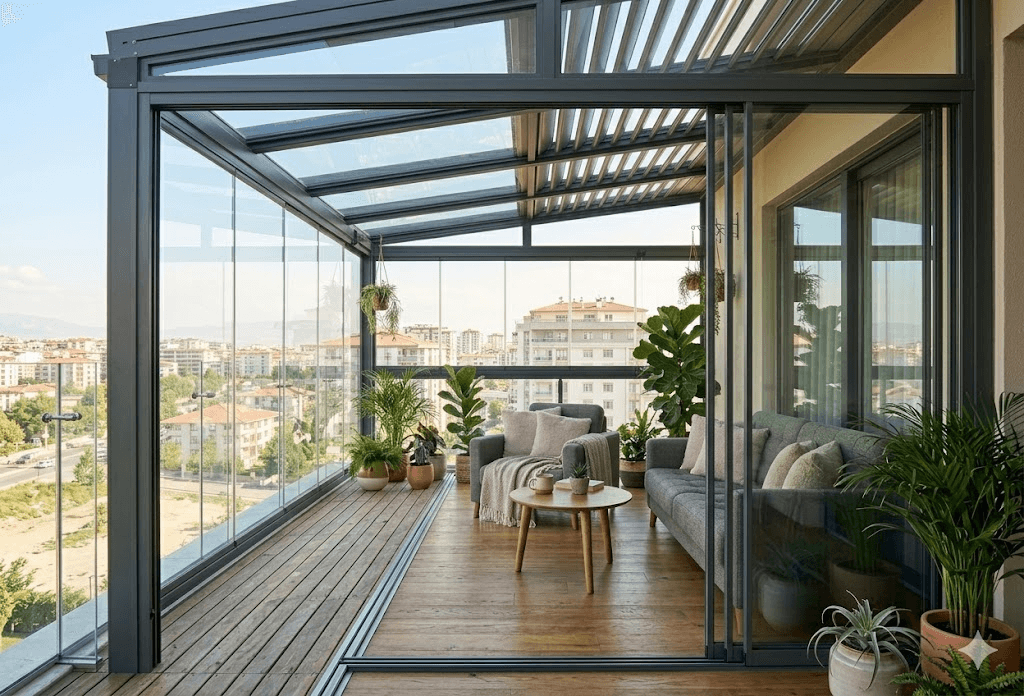 Pergola ve kış bahçesi, cam çatılı dört mevsim yaşam alanı